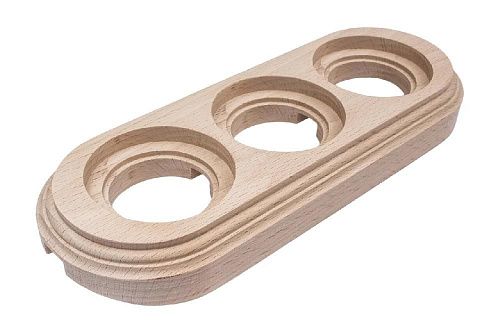 Рамка 3 поста дерево бук (натурэль) Лизетта BIRONI