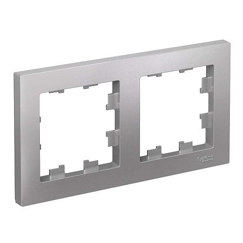 Рамка 2 поста универсальная (алюминий) ATLASDESIGN SE