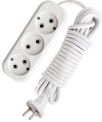 Удлинитель 3 гнезда 5.0м (белый) Премиум UNIVersal