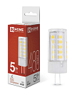 Лампа светодиодная капсула LED-JC 5Вт 4000K 480Лм G4 IN HOME Лампа светодиодная капсула LED-JC 5Вт 4000K 480Лм G4 IN HOME