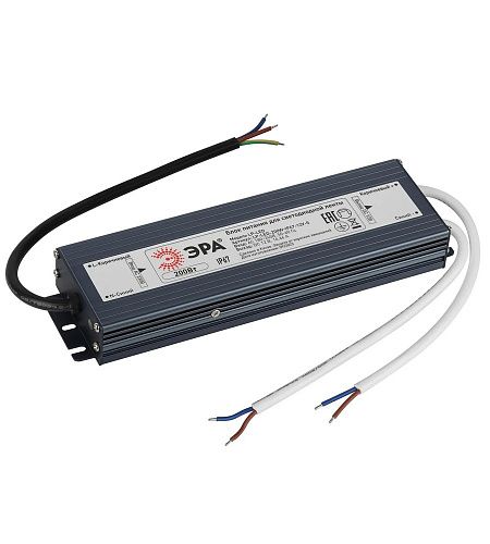 Блок питания для светодиодных лент 200Вт 12В IP67 225х63х29мм LP-LED-200W-IP67-12V-S ЭРА