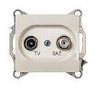 Розетка TV-SAT оконечная 1дБ (бежевый) GLOSSA SE