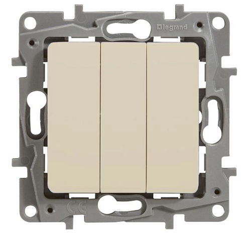 Выключатель 3кл с винтовыми зажимами (слоновая кость) Etika Legrand/Daccord/ИЭК (672343)