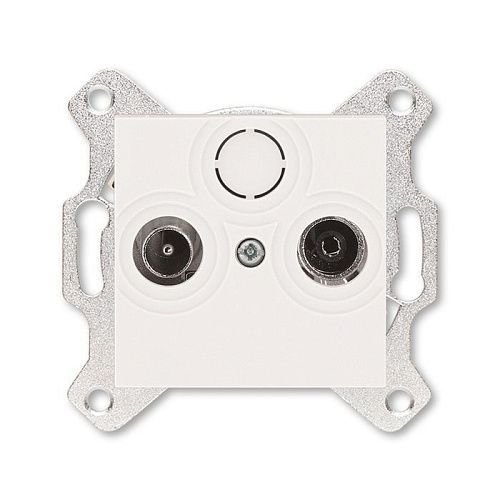 Розетка TV-R проходная 7дБ (жемчуг) Levit ABB