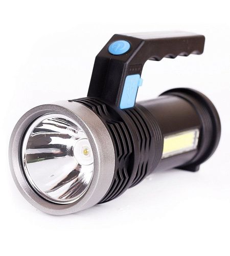 Фонарь светодиодный аккумуляторный 2 LED 3В пластик. черный LED53765 4 реж Micro-USB бокс Ultraflash