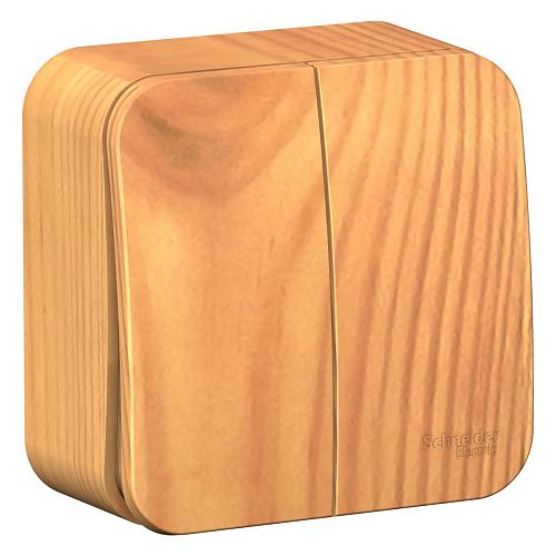 Выключатель ОУ 2кл с изолирующей пластиной (ясень) BLANCA SE