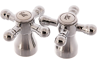 Маховик для смесителя Крест металл 7х7 квадрат короткий (пара) MELODIA MKP20291WC