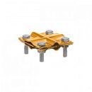 Зажим заземления полоса/пруток-полоса/пруток крестообразный латунь EZETEK