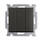 Выключатель 3кл 106/3/1 UC-95 (шато-черный) Basic 55 ABB