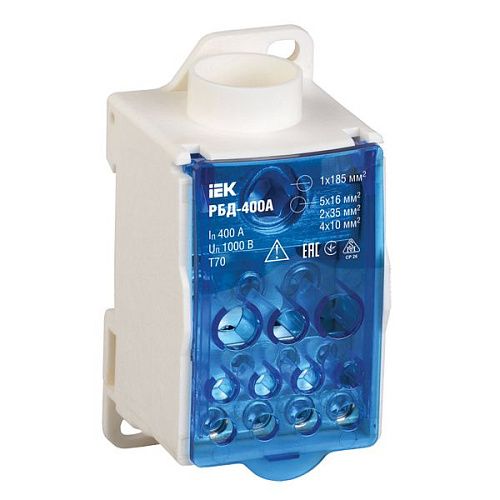 Распределительный блок на DIN-рейку 1п 400А РБД-400А ИЭК