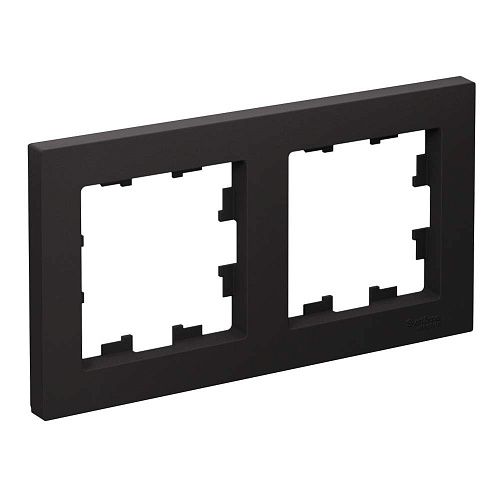 Рамка 2 поста универсальная (карбон) ATLASDESIGN SE