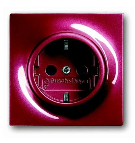Розетка SCHUKO 16А 250В с защитными шторками (бордо/ежевика) Impuls ABB