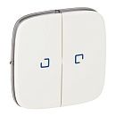 Клавиша выключателя 2кл с подсветкой (белая) Valena Allure Legrand (755225)