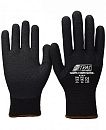 Перчатки трикотажные нейлон махр. зимние черные нитрил рефлен 3/4 13G 12/72 размер 11 Nitras