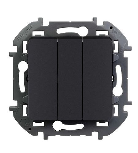 Выключатель 3кл (антрацит) INSPIRIA Legrand/ИЭК (673543) 