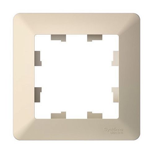 Рамка 1 пост (бежевый/дымч. белый) ATLASDESIGN AIR SE