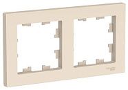 Рамка 2 поста универсальная (бежевый) ATLASDESIGN SE