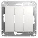 Выключатель 3кл схема 1+1+1 10AX (белый) GLOSSA SE