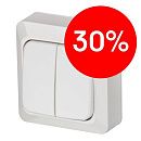 Выключатель ОУ 2кл 16А IP21 (белый) Jussi 1065A4 ABB Выключатель ОУ 2кл 16А IP21 (белый) Jussi 1065A4 ABB