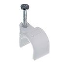 Скоба для крепления кабеля круглая СПК-8мм с гвоздем 40шт Fortisflex