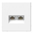 Розетка 2-я компьютерная RJ45+RJ45. кат. 6А (белый) ARTGALLERY SE