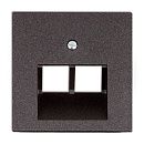 Накладка 2м телефонной/компьтерной розетки (антрацит) ECO Profi JUNG Накладка 2м телефонной/компьтерной розетки (антрацит) ECO Profi JUNG