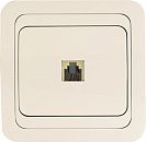 Розетка СУ TF со вставкой (крем) Mimoza MAKEL