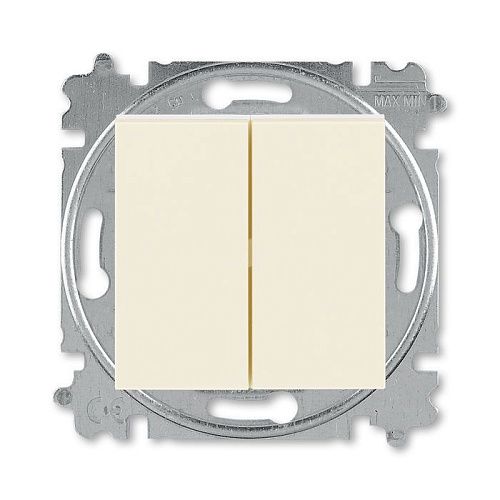 Выключатель 2кл (слоновая кость/белый) Levit ABB