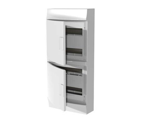 Бокс навесной 4ряда 48 мод. 656х292х120мм без N/PE 2 непрозрачных двери IP41 (белый) Mistral41 ABB (1SPE007717F0710) ФЛ