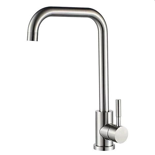 Смеситель кухня LEDEME картридж 35мм. c гайкой. нерж. L74998A-4 (Гарантия 5 лет)