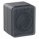 Розетка ОУ с заземлением с защитными шторками 16А IP54 (антрацит) AtlasDesign Profi54 SE