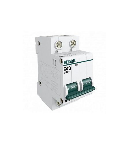 Автоматический выключатель 2п C40 4.5кА ВА-101 DEKraft (11070DEK)
