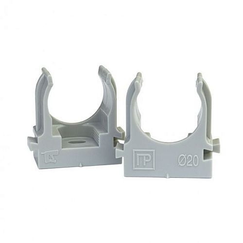 Держатель для труб быстрого монтажа 20мм (под монтажный пистолет) 100 Промрукав