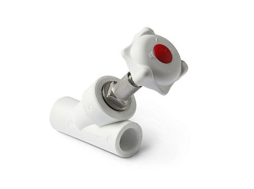 Вентиль PP-R 20 косой (белый) PROAQUA