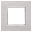 ЭРА Рамка на 1 пост металл (алюминий+алюм) (Elegance) 14-5201-03