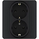 Розетка 2-я 2К+З немецкий стандарт (антрацит) INSPIRIA Legrand (673753)