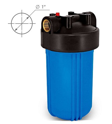 Корпус магистрального фильтра 10ВВ 1" Г-Г для ХВС синий БАРЬЕР
