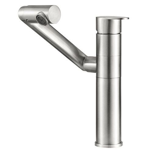 Смеситель кухня MELODIA Perfetto из нерж.стали д.35мм излив регулируемый по высоте MDV30202ss