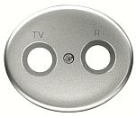 NIE 5550 РL Накладка TV/R розетки (серебряный) Tacto АВВ