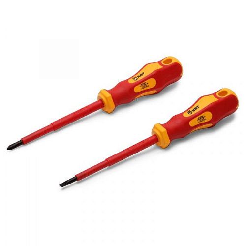 Отвертка диэлектрическая PH/FL2x100 до 1000В 79777 ПРОФИ КВТ