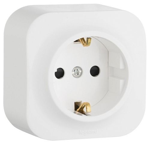 Розетка с заземлением без шторок IP20 (белый) Quteo Legrand/Daccord (782211)