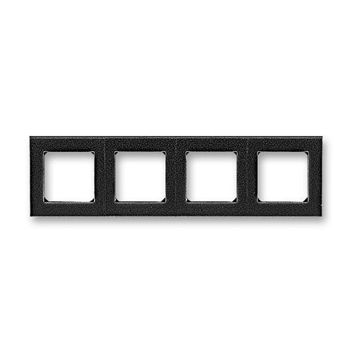 Рамка 4 поста (антрацит/дымчатый чёрный) Levit ABB