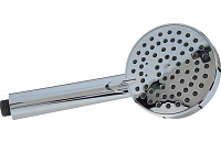 Лейка для душа  3-функциональная d=100мм  хром/серый MELODIA MKP20416