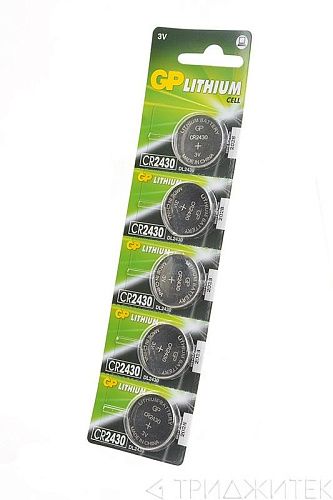 Батарейка литиевая дисковая GP Lithium CR2430-2C5 3В (4891199001154)