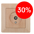 Розетка TV одиночная (сосна) Intro Solo ЭРА (4-301-11)