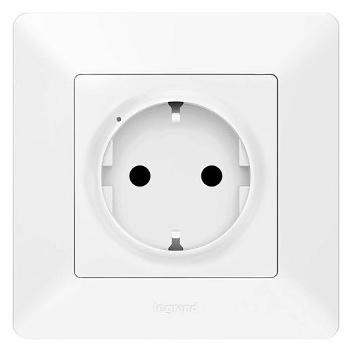 Умная розетка с заземлением (белый) Valena Life Netatmo Legrand (752194)