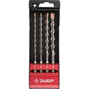 Набор буров SDS-plus 4 предмета бетон/гранит/камень/кирпич ПРОФЕССИОНАЛ ЗУБР (29314-H4-2)