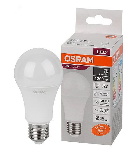 Лампа светодиодная ЛОНLED Value A60 15Вт 1200Лм E27 OSRAM