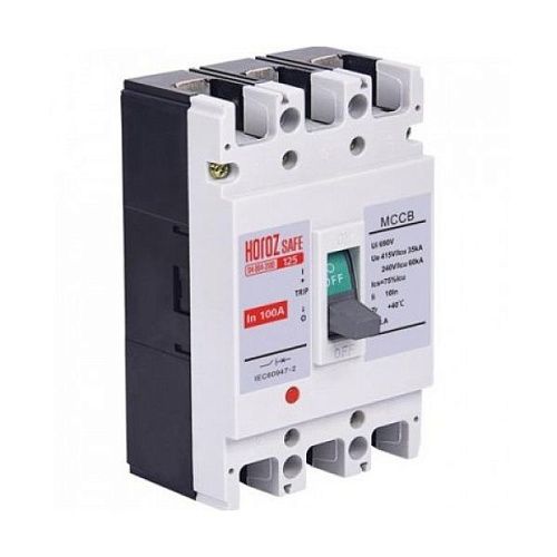 Автоматический выключатель 3п С100 35кА SAFE (MCCB 3P 100) Horoz (114-004-3100)