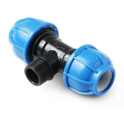 Тройник с наружной резьбой 20x1/2"x20 UNIO 77020000020M012